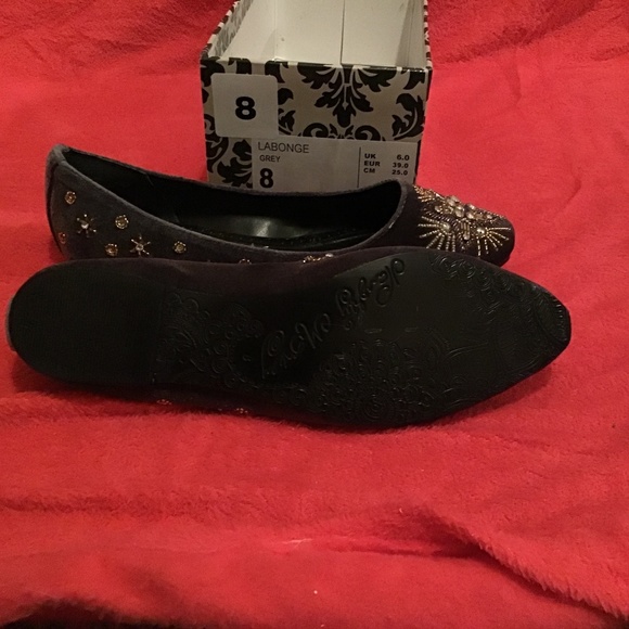 Naughty Monkey Labonge Gray Velvet StarRhinestone8 - Picture 1 of 3